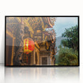 Large abstract wall art depicting a Taiwanese landscape in muted earth tones on a framed acrylic.
