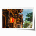 Extra large rolled print of a serene Taiwanese landscape with lush greenery and soft pastel hues.