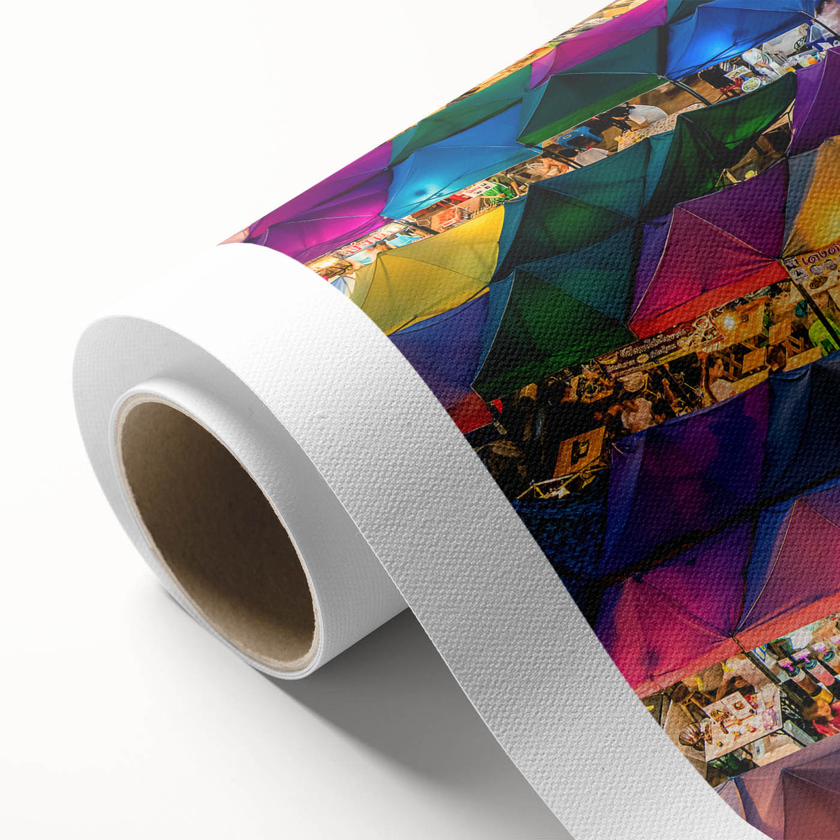 Art deco poster of Bangkok skyline in pastel shades on rolled canvas, ideal for nursery wall art.