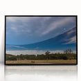 Large abstract wall art of Adelaide scenery, in muted earth tones on framed acrylic, suitable for modern living room decor.