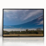 Large abstract wall art of Adelaide scenery, in muted earth tones on framed acrylic, suitable for modern living room decor.