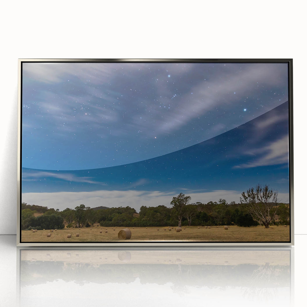 Art deco poster of Adelaide skyline in silver acrylic frame, ideal for modern nursery wall art.