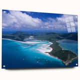 Large abstract wall art depicting the Queensland scenery on acrylic glass, suited for bedroom or dining room decor.