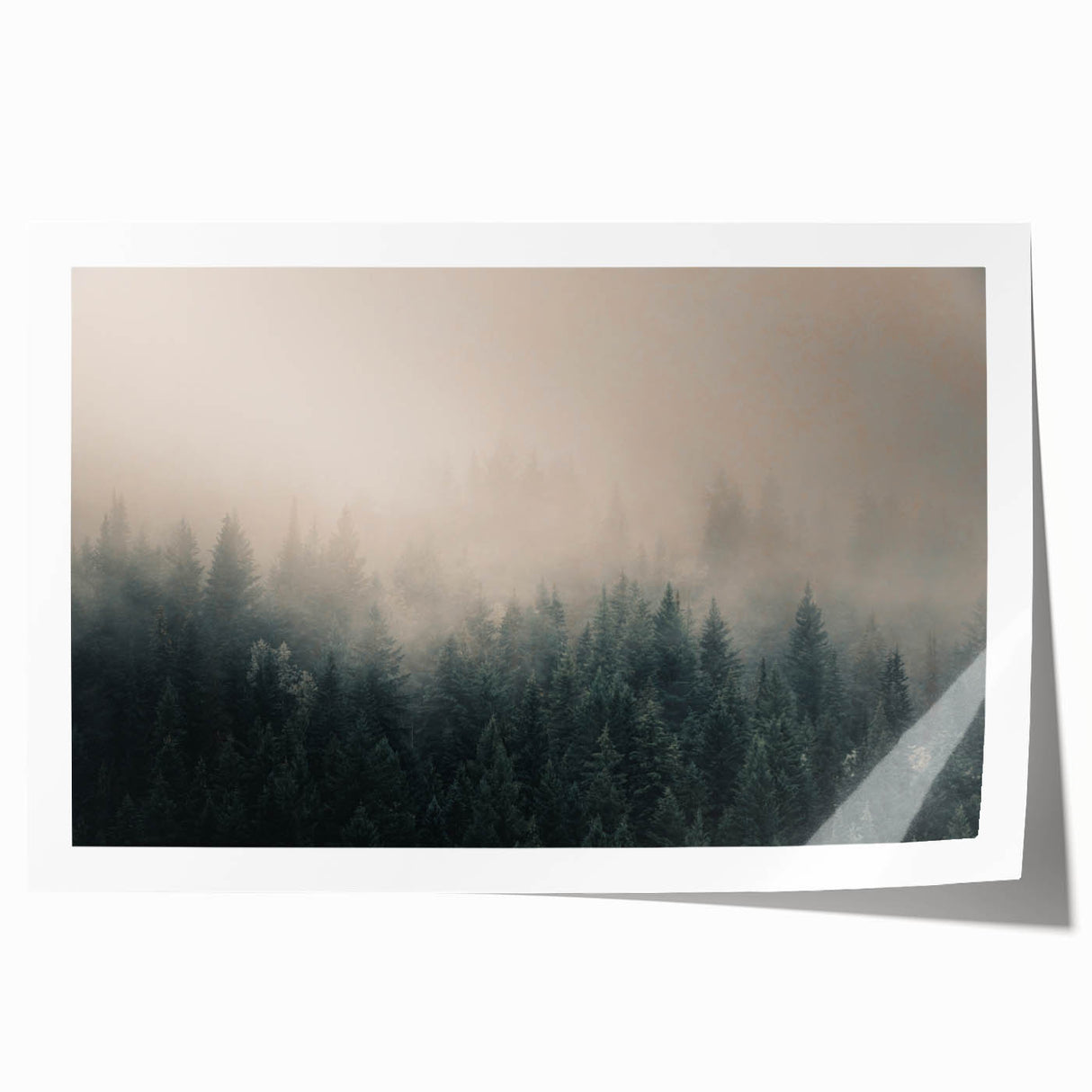 Extra large rolled print featuring a scenic British Columbia landscape with vibrant green and blue tones.