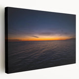 Scenic New Brunswick landscape on large stretched canvas, featuring muted green and blue tones, ideal for kitchen wall art.