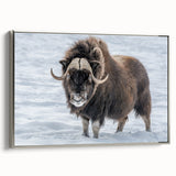 Landscape art painting of Northwest Territories with vibrant colors on a framed canvas, ideal for office decor.