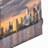 Large abstract wall art depicting Ontario's landscape in muted earth tones on acrylic glass.