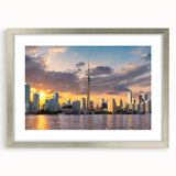 Textured abstract art print of Ontario scenery in muted earth tones on a framed canvas, ideal for bedroom art.