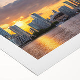 Art deco poster of Ontario, Canada scenery in muted earth tones on rolled canvas, suitable for dining room wall art.