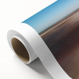 Art deco poster of Prince Edward Island in pastel blues and pinks on rolled canvas, suitable for nursery wall art.