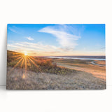 Black and white photo of Saskatchewan scenery on large stretched canvas, ideal for kitchen wall art or bedroom.
