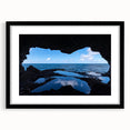 Extra large abstract art print of vibrant Caribbean scenery on textured canvas, framed in black, ideal for living room decor.