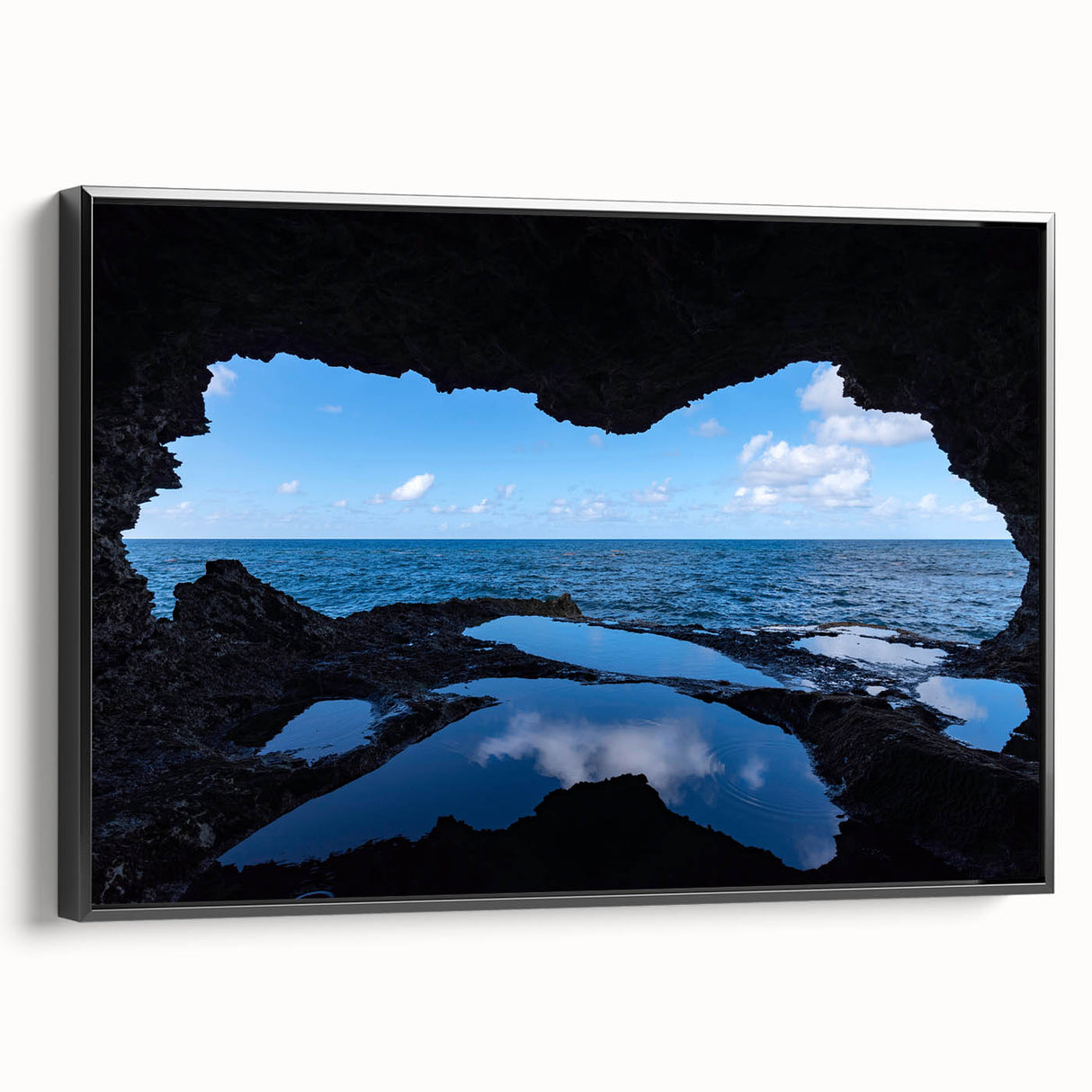 Black and white framed canvas of a vintage Barbados landscape, ideal for bedroom wall art.