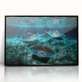 Large abstract wall art depicting a vibrant Caribbean scenery on framed acrylic, ideal for modern living room decor.
