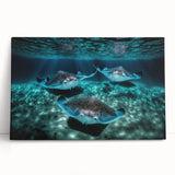 Black and white stretched canvas of Caribbean Cayman scenery, ideal for kitchen wall art.