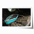 Extra large rolled print of a Caribbean scenery with vibrant floral elements, ideal for dining room wall art.