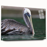 Acrylic print of the Caribbean Virgin Islands in vibrant blue and green tones, suited for bedroom or dining room decor.