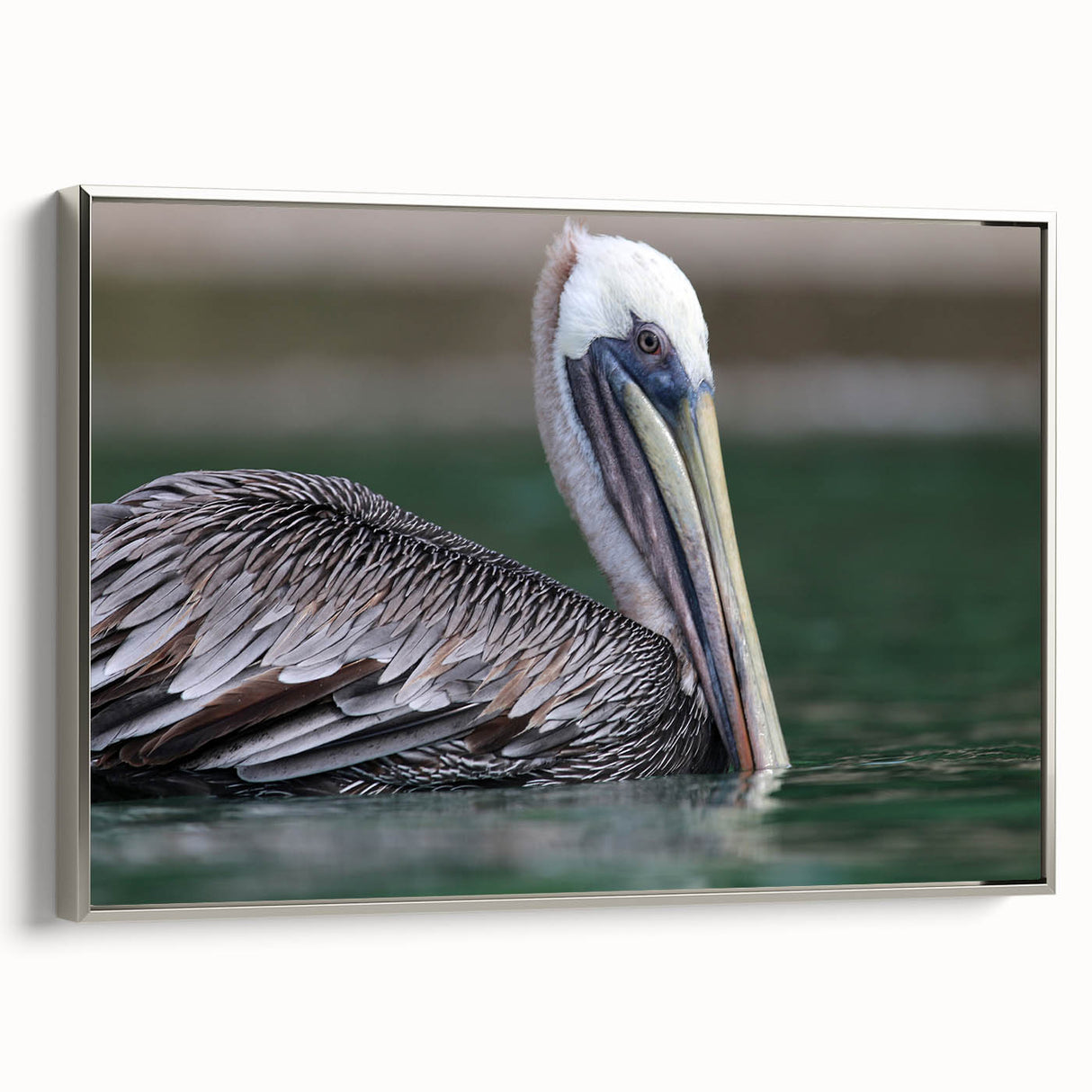 Landscape art painting of the Caribbean Virgin Islands on a framed canvas, featuring vibrant blue and green tones.