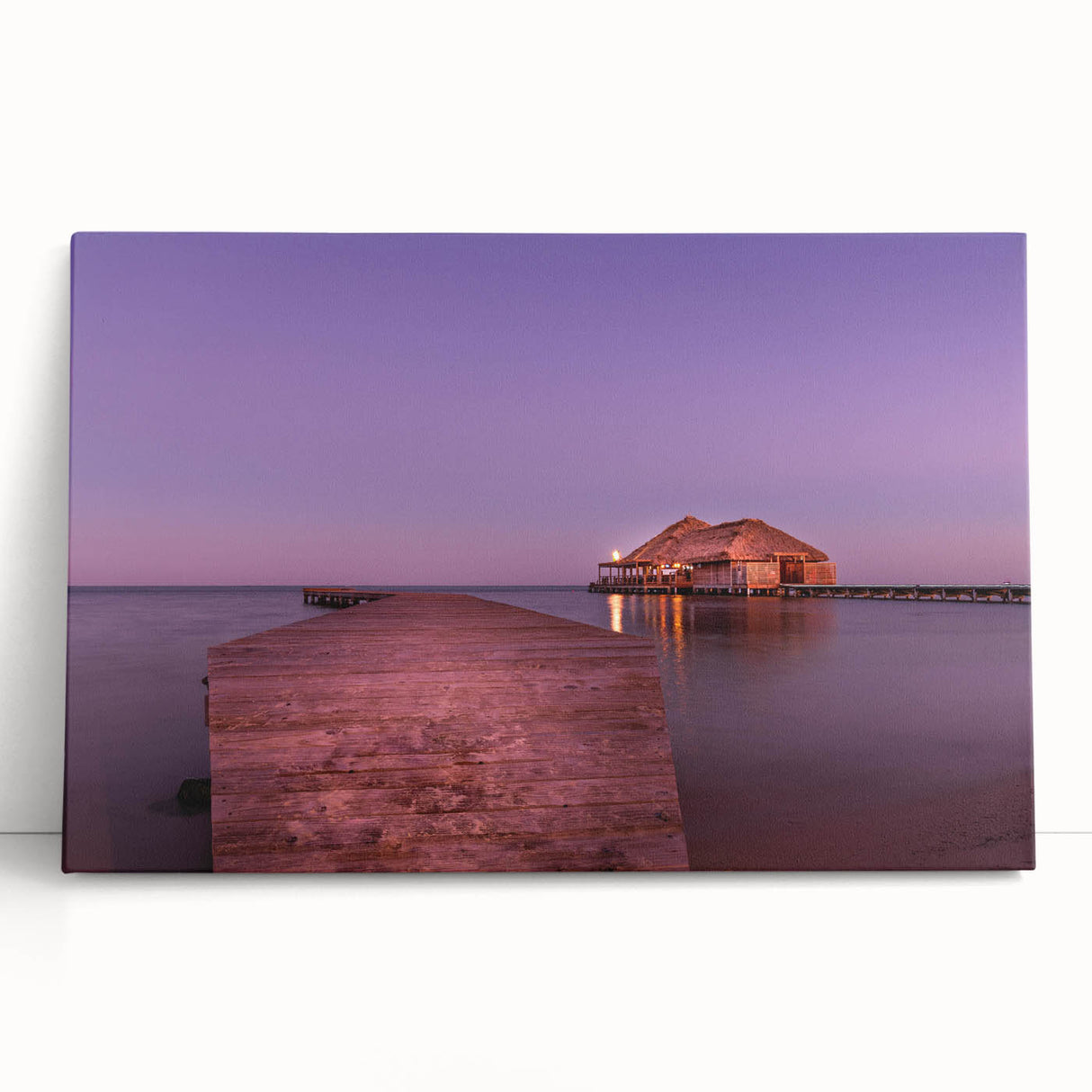 Black and white stretched canvas of a Belize scenery, ideal for kitchen wall art or bedroom ambiance.