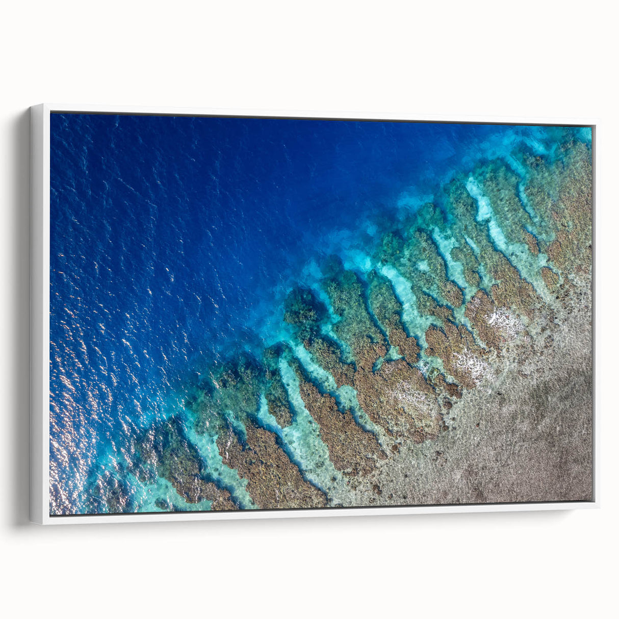 Vintage poster art of a Honduran landscape on a framed canvas, featuring vibrant colors with a black border.