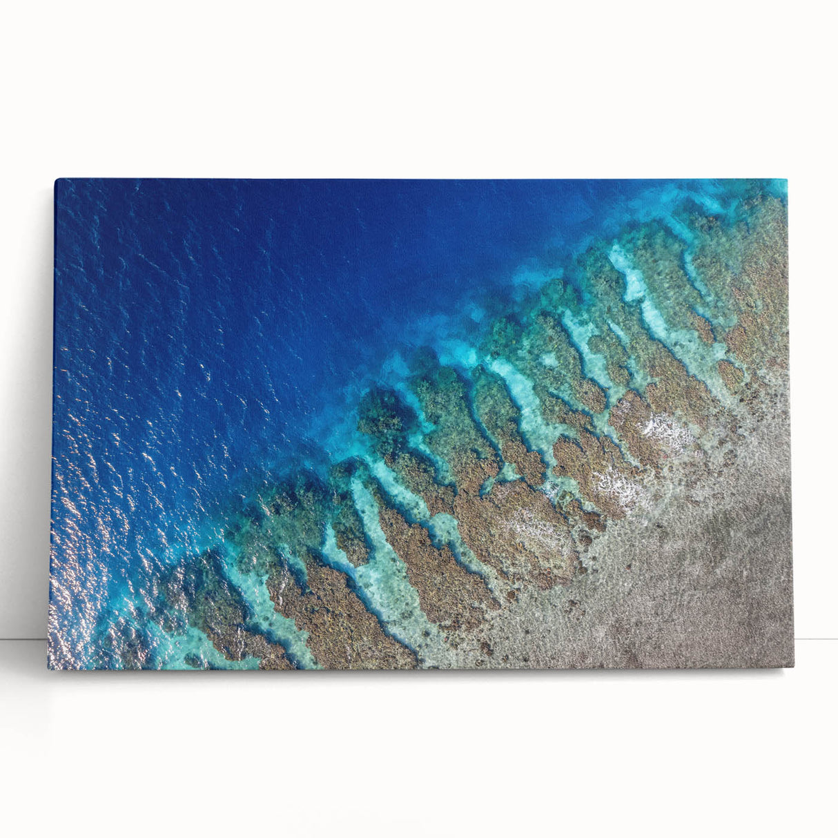 Black and white photograph of a Central American landscape on stretched canvas, ideal for kitchen wall art.