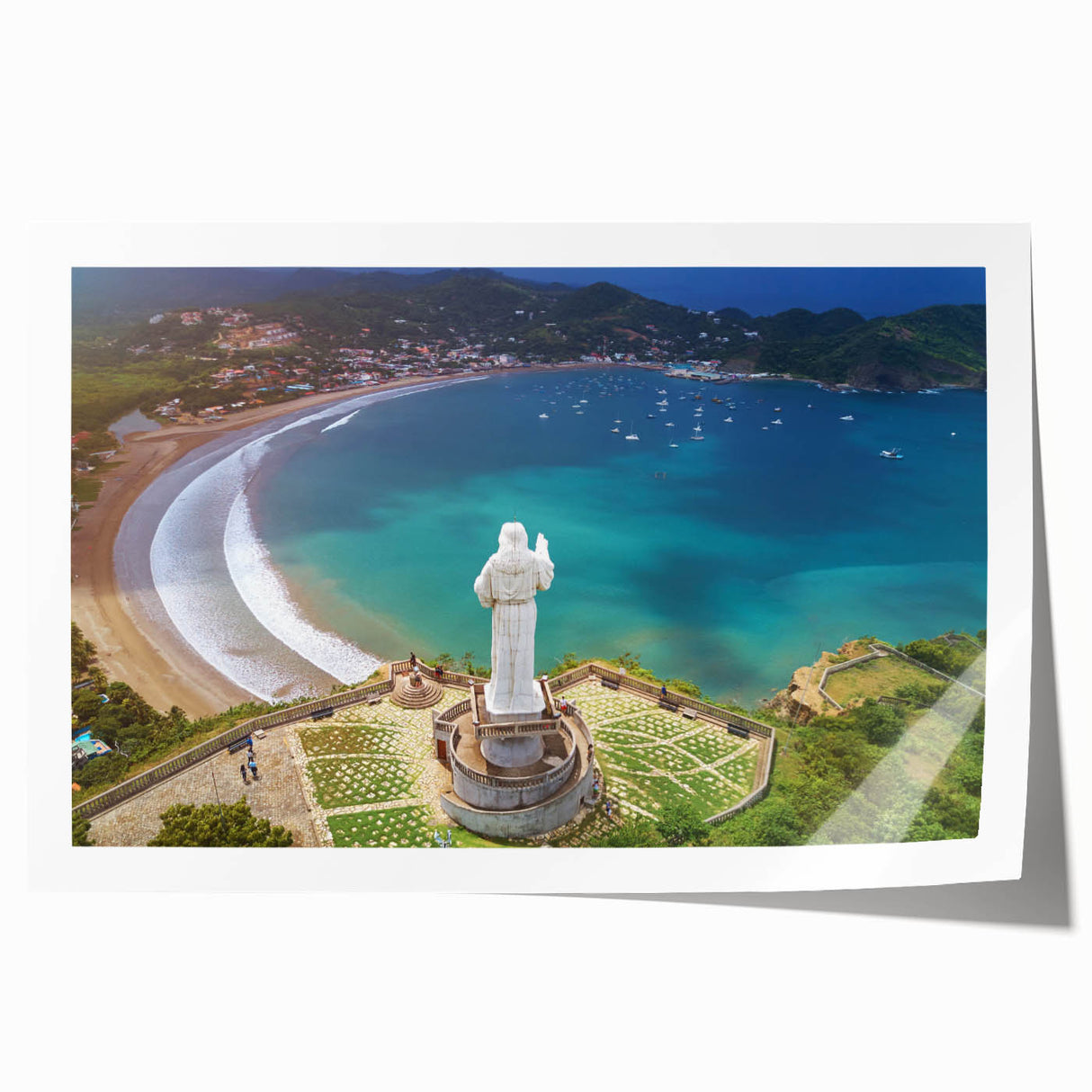 Rolled print of a vibrant, floral scene from Nicaragua, ideal for art wall dining room or classy bathroom decor.