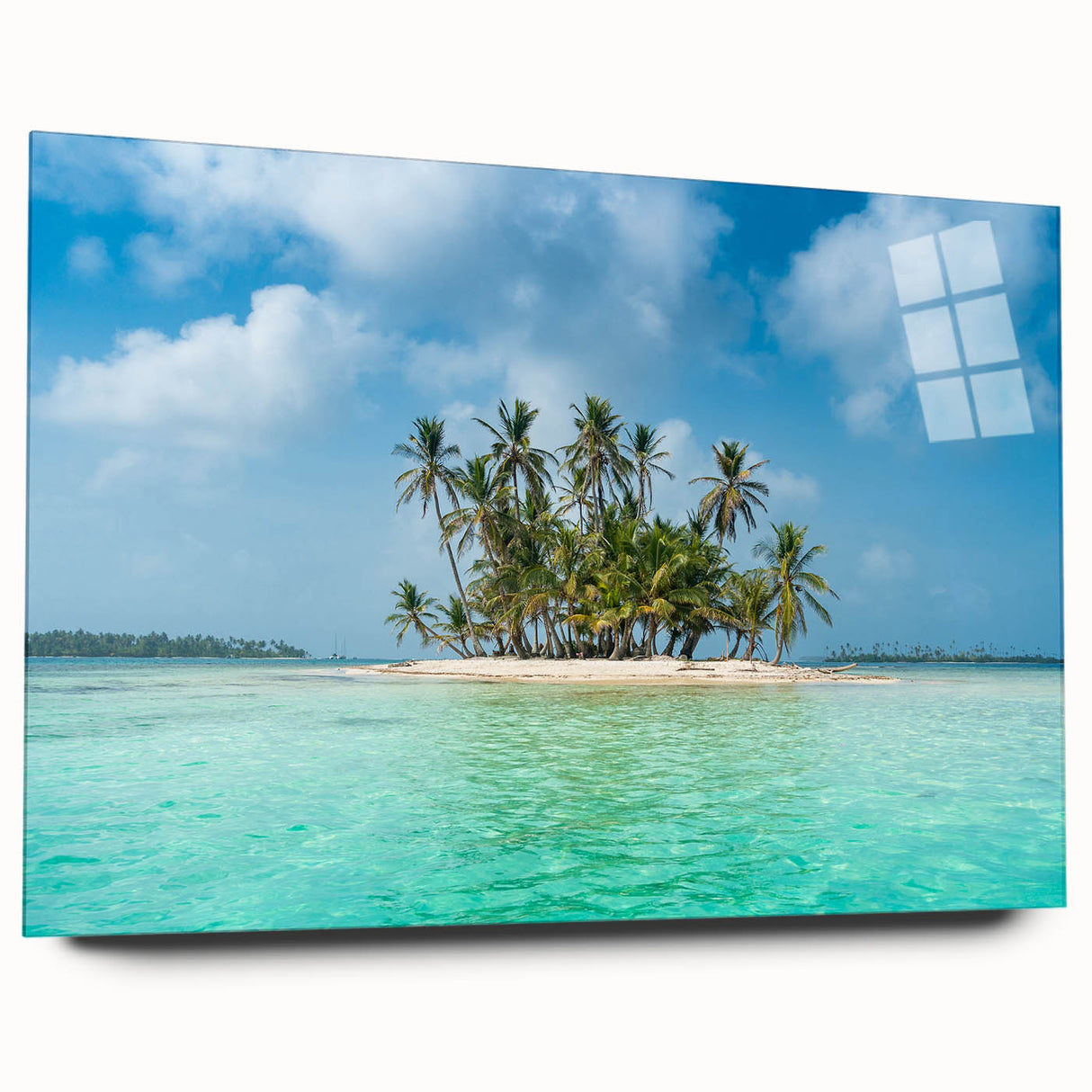 Large abstract wall art of Central America's Panama scenery in muted earth tones on acrylic glass.