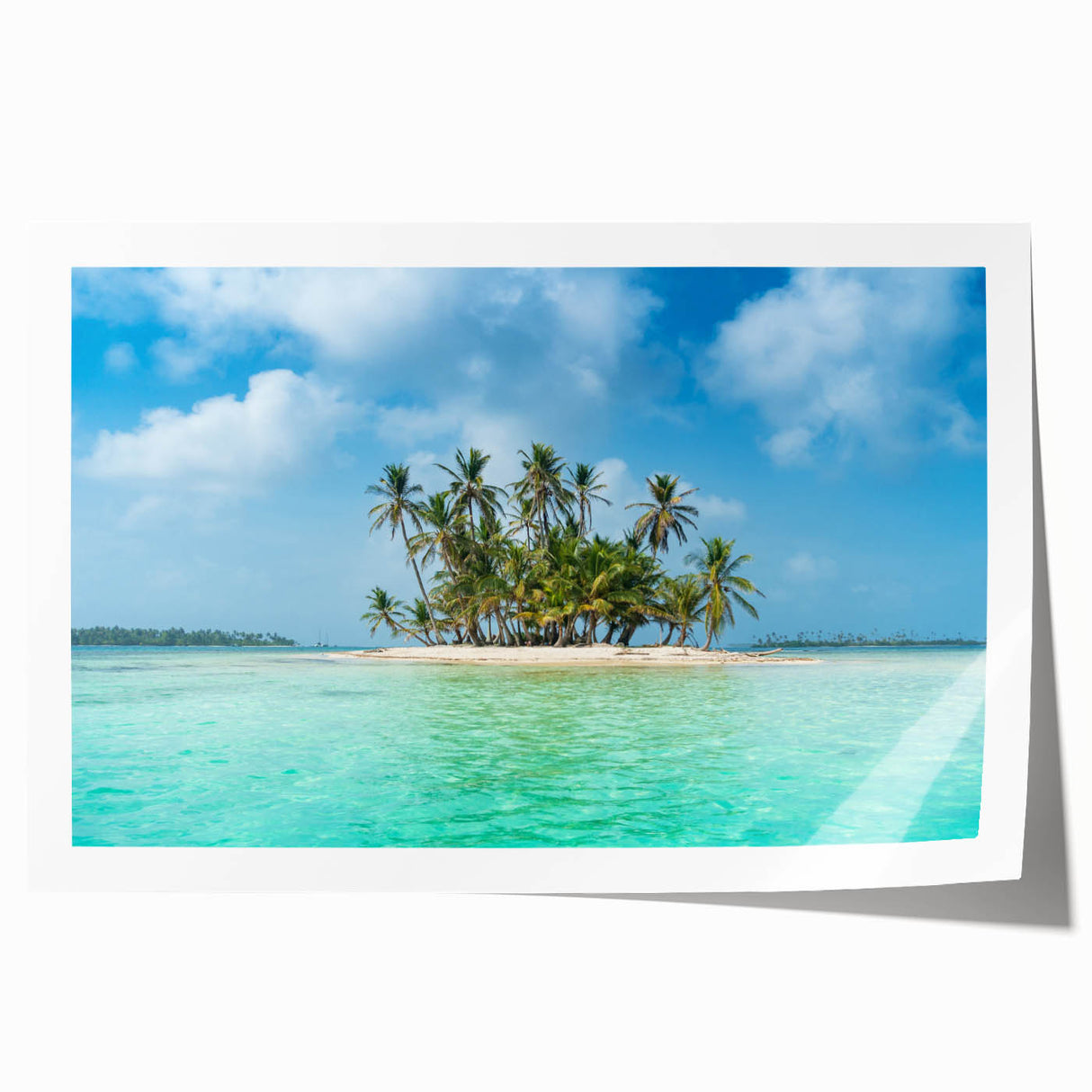 Rolled print of a vibrant Central American landscape with lush floral elements, ideal for art wall dining room.