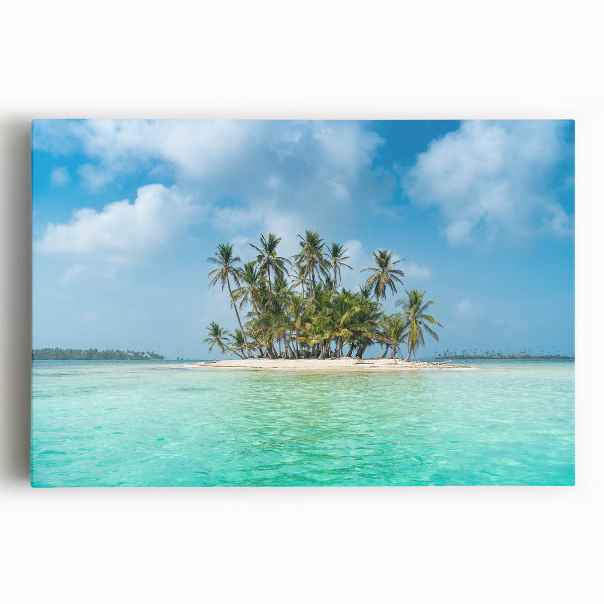 Black and white panoramic view of the Panama skyline on stretched canvas, suited for kitchen wall art.