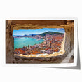 Rolled print of a Croatian landscape featuring lush greenery and vibrant flowers, ideal for art wall dining room.