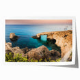 Extra large rolled print of a serene Cyprus landscape with muted green and brown tones, ideal for art wall dining room.