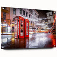 Acrylic print of Piccadilly, England featuring multicolored abstract design, ideal for dining room art.