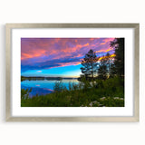 Extra large abstract art print depicting a textured Finnish landscape in muted earth tones, framed in silver.