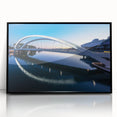 Large abstract wall art depicting Lyon's cityscape in muted gray tones on a framed acrylic.