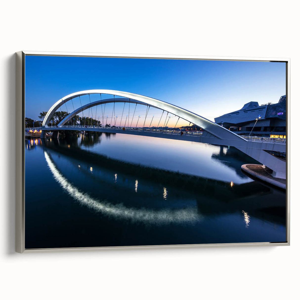 Landscape art painting of Lyon featuring colorful palette on framed canvas, ideal for enhancing living room decor.