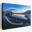 Side view of a stretched canvas depicting a scenic Lyon cityscape in subdued colors, suitable for kitchen wall art.