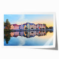 Rolled print of a Bavarian landscape featuring lush greenery and floral elements, ideal for art wall dining room.