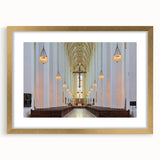Abstract art print of Munich scenery in muted earth tones on a framed canvas, suitable for dining room decor.