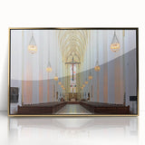 Art deco poster of Munich scenery in gold frame, featuring muted earth tones, ideal for modern art wall decor.