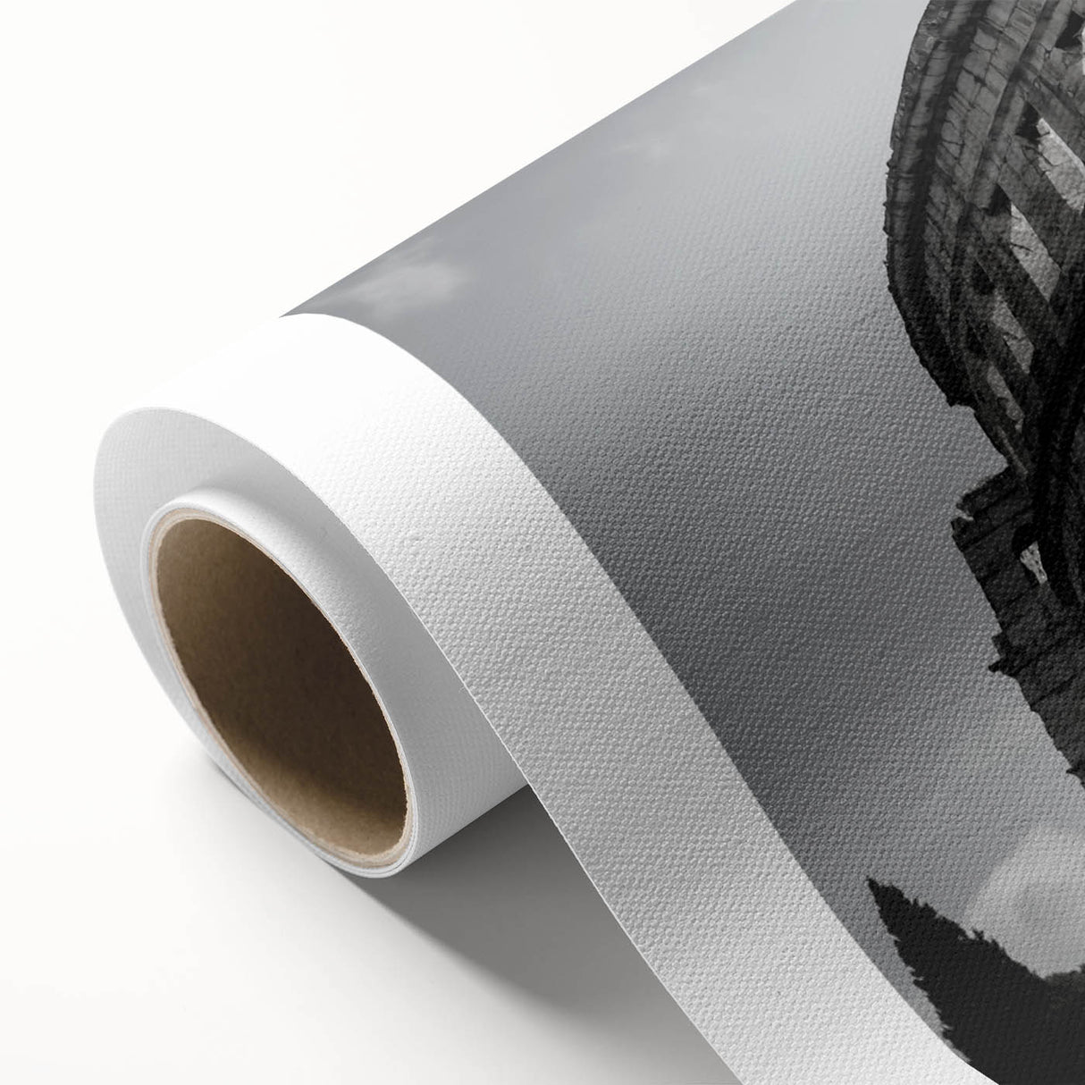 Art Deco poster of the Colosseum in muted earth tones on rolled canvas, suitable for dining room wall art.