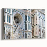 Landscape art painting of Florence with colorful palette on framed canvas, ideal for living room decor.
