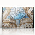 Large abstract wall art depicting Milan's cityscape in muted earth tones on a framed acrylic.