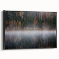 Black and white landscape art painting of a European cityscape on a framed canvas, ideal for bedroom wall decor.