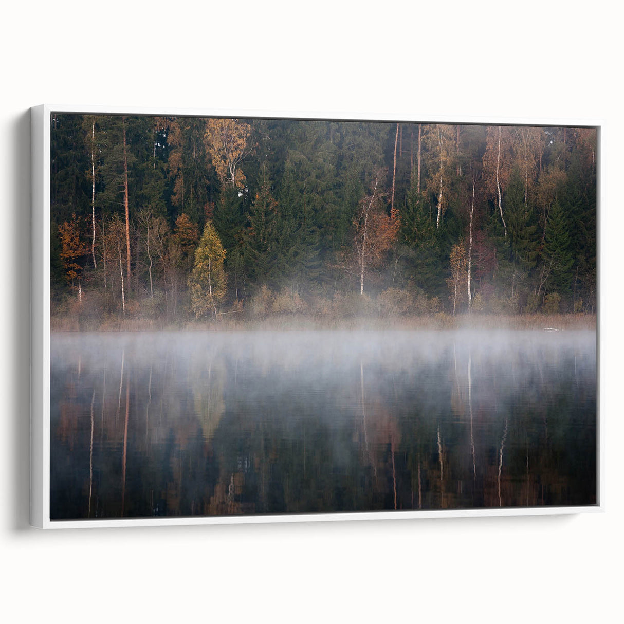 Vintage poster art of a European Latvia scenery on extra large framed canvas.