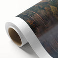 Art deco poster of a European scenery in Latvia, featuring pastel shades on rolled canvas, ideal for nursery wall art.