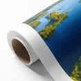 Art Deco style poster of a European Lithuania scenery on rolled canvas, ideal for nursery wall art.