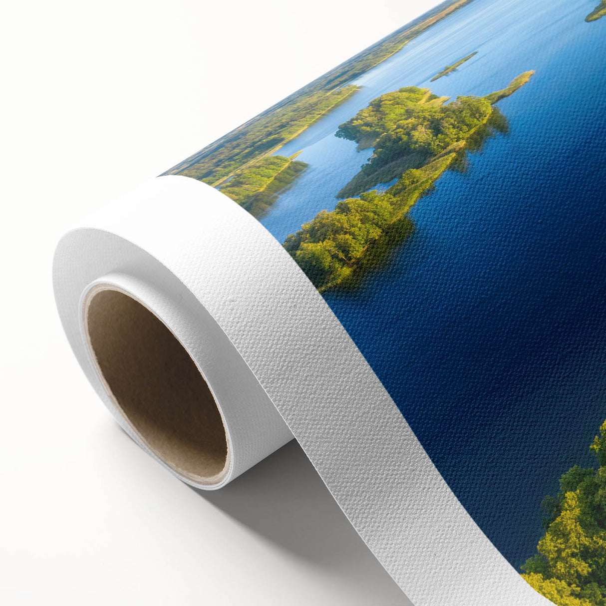 Art Deco style poster of a European Lithuania scenery on rolled canvas, ideal for nursery wall art.