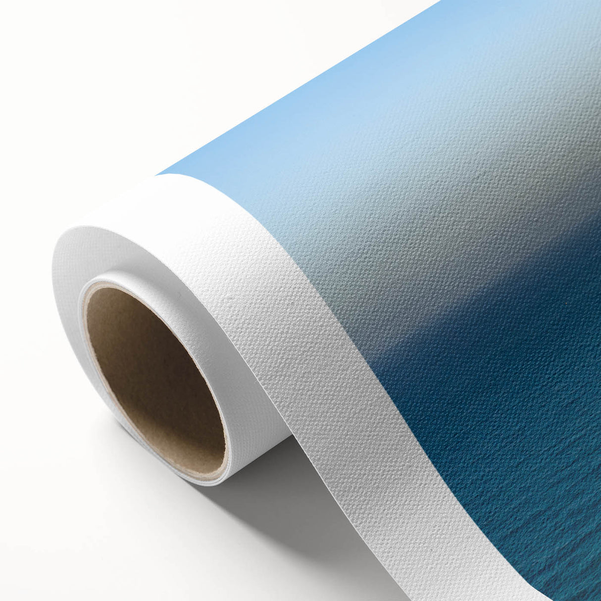 Art deco poster of Mediterranean Sea scenery in pastel shades on rolled canvas, suitable for nursery wall art.