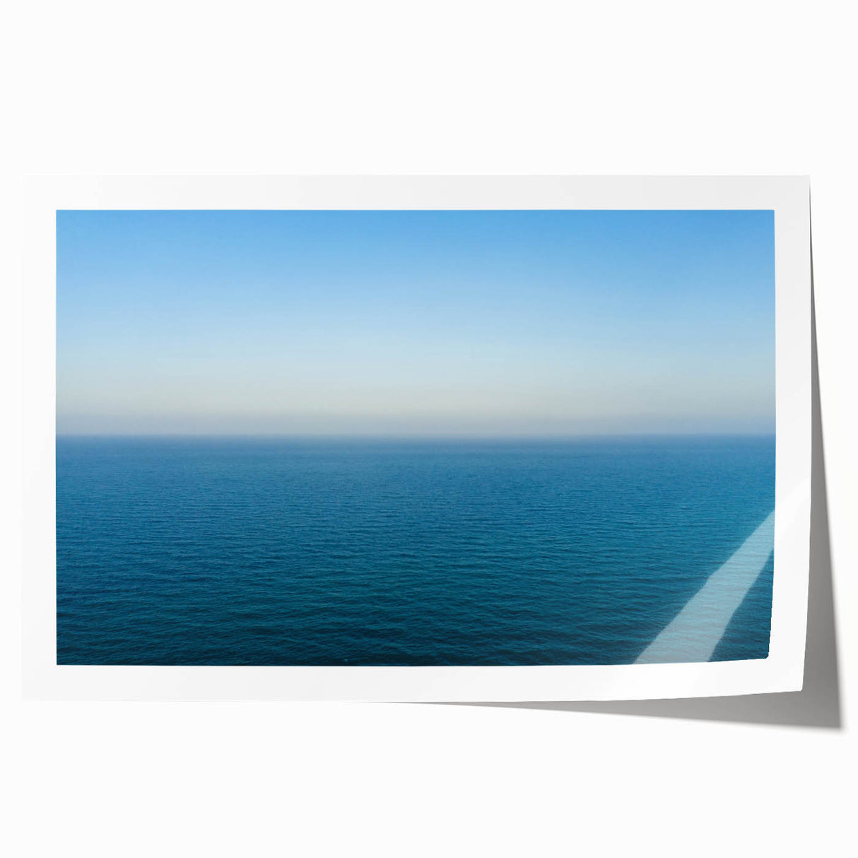 Extra large rolled print of the Mediterranean Sea with vibrant blue and white tones, ideal for art wall dining room.