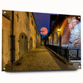 Acrylic print of Amsterdam scenery with a side view, featuring a mix of vibrant and muted tones, ideal for dining room decor.